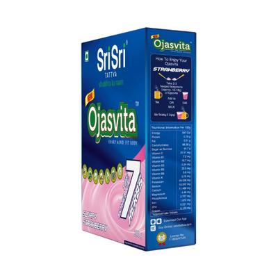 Sri Sri Tattva Ojasvita Powder - Strawberry Flavour 200 gm (Refill Pack) - Health Products