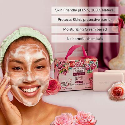 Bryan & Candy Delicate Rose Bathing Bar 230 gm - Soaps