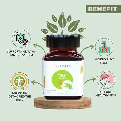 Naturrel Tulsi Extract Respiratory Care Tablet 50's + Free 10's - Pure Herbs