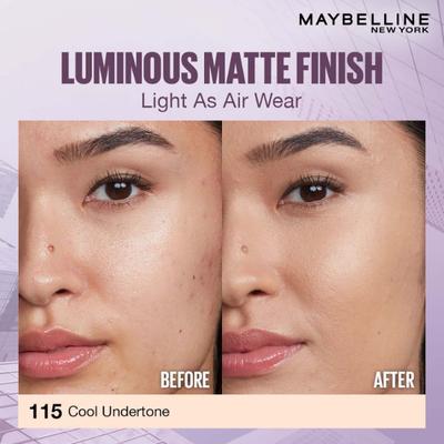 Maybelline New York Super Stay Lumi-Matte Liquid Foundation 30H Longwear Yet Light-As-Air, 115 35 ml - Foundation