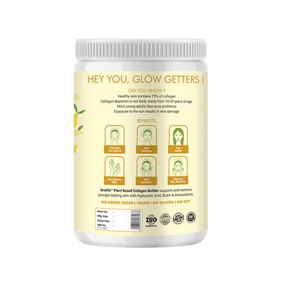 Onelife Plant Based Collagen Builder Powder - Zesty Lemonade 200 gm - Hair & Skin