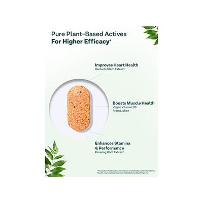 Oziva Plant Based Multivitamins for Men 35+, for Hormonal Health, Skin & Hair 50's - Multi-Vitamins