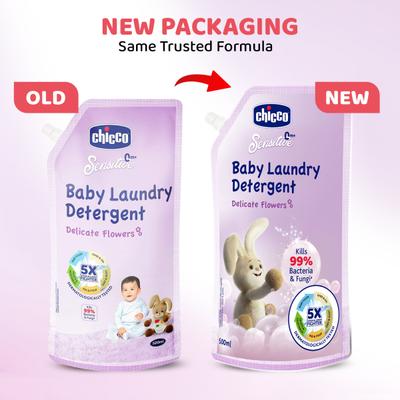 Chicco Sensitive 0M + Baby Laundry Detergent Delicate Flowers 500 ml - Baby Detergents