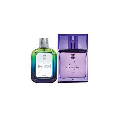 Ajmal Bastion EDP Woody Aromatic Perfume And Sacrifice For Her EDP Floral Musky Perfume 150 ml - Perfumes (Edt/Edp)