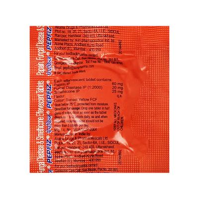 PEPFIZ TASTY ORANGE FLAVOUR Effervescent Tablet 2's - Digestion-Dig