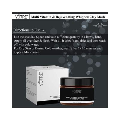 Votre Multi Vitamin & Rejuvenating Whipped Clay Mask 50 gm - Masks & Peels