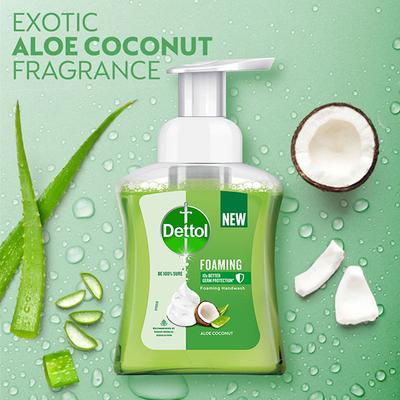 Dettol Foaming Handwash Combo - Aloe Coconut (Pump 250 ml + Refill 200 ml) - Hand Wash & Soaps