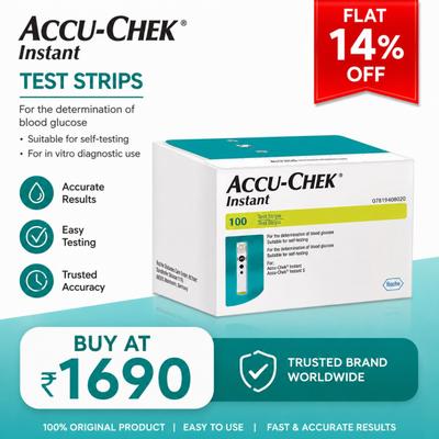 Accu-Chek Instant Blood Glucose Test Strips 100's - Blood Glucose Monitors/Test Strips