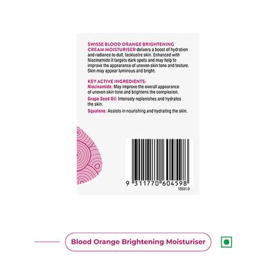 Swisse Skincare Blood Orange Brightening Cream Moisturiser 50 gm - Face Creams