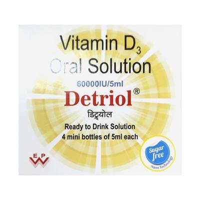 DETRIOL SUGAR FREE 60000IU Oral Solution 5ml - Supplements-Vam