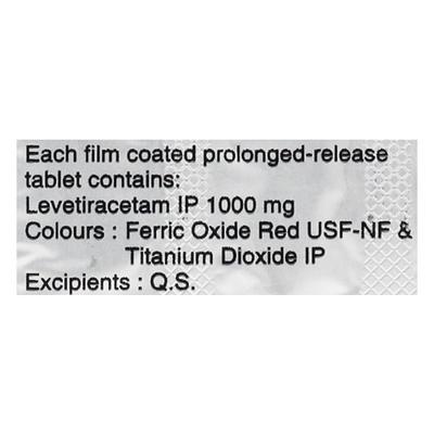Levera XR 1gm Tablet 10'S - Epilepsy/Convulsion-Ant