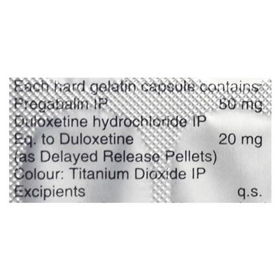 PREGABID D 50/20 Capsule 10's - Neuropathic Pain-Dru