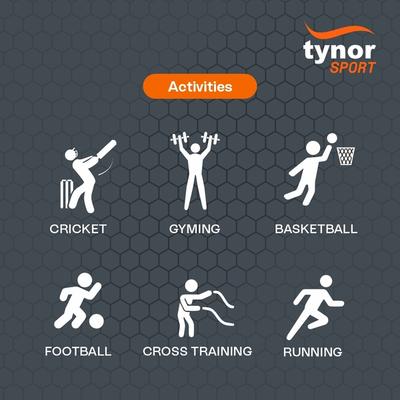 Tynor Shin & Calf Support Neoprene - Black & Orange (Universal) 1's - Knee/Leg Supports