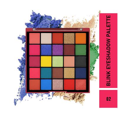 Matt Look blink Eye 25 Color Eyeshadow Palette with Highly Pigmented, Versatile Look- 02 26 gm - Eye Shadow Palettes