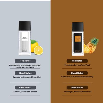 David Beckham Classic Homme Deodorant Spray 75ml + Bold Instinct Perfume Deodorant 75ml 2's - Men Deodorants/Roll-Ons