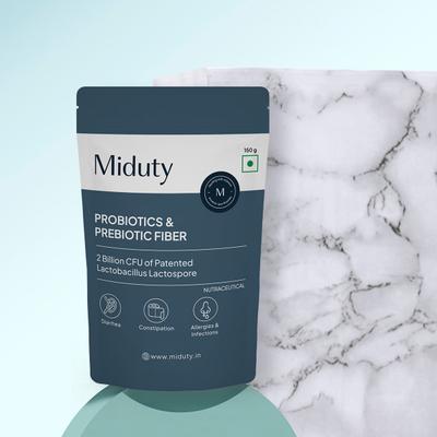 Miduty Probiotics & Prebiotics Fiber Powder 150 g - Digestive Health