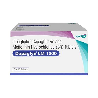 DAPAGLYN LM 1000 Tablet 10's - Diabetes-Ant
