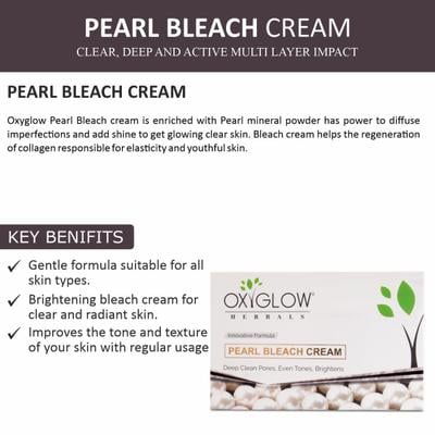 OxyGlow Herbals Pearl Bleach Cream 300 gm - Face Bleach