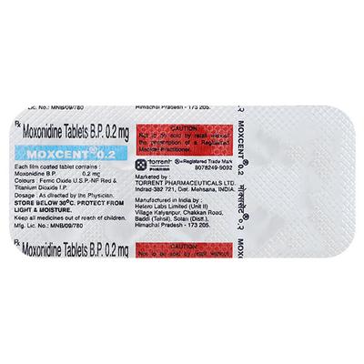 Moxcent 0.2mg Tablet 10'S - Hypertension-Cen