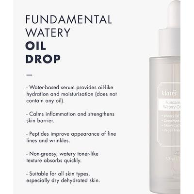 Klairs Fundamental Watery Oil Drop 50 ml - Face Moisturizers