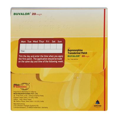 Buvalor 20mg Patch 2'S - Pain relief-Ana