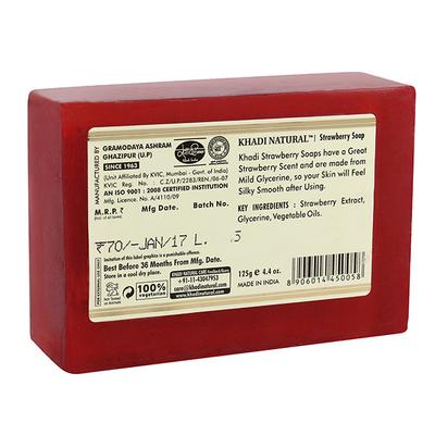 KHADI NATURAL STRAWBERRY SOAP 125 gm - Soaps