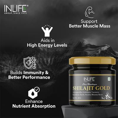 INLIFE Shilajit Gold Resin 20 gm - Sexual Care