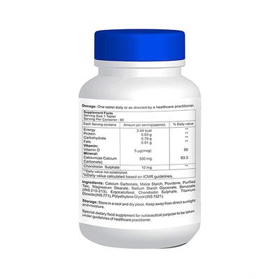 Healthvit Calvitan-D Calcium, Vitamin D & Chondroitin Ideal for Bone, Muscle Health & Joint Support of Men & Women - Tablets 2's - Multi-Vitamins