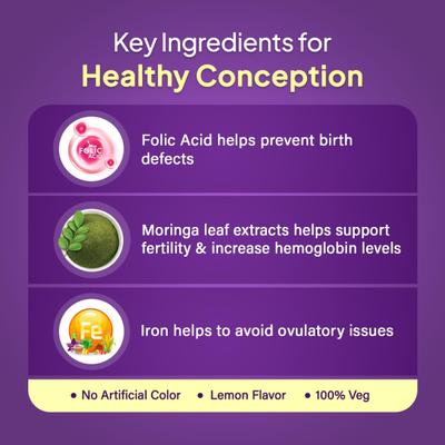 PregaHope Pre-pregnancy Fertility Supplement Tablet - Lemon Flavour 30's - Nutritional Supplements