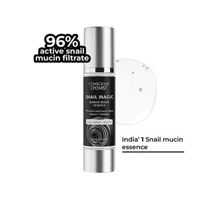 Conscious Chemist 97 % Active Snail Mucin Face Serum For Barrier Repair & Anti Ageing 50ml - Face Serum