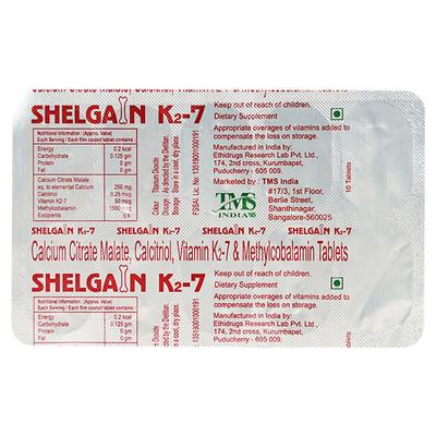 SHELGAIN K2 7 Tablet 10's - Supplements-Vam