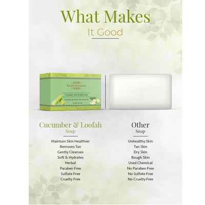 Nutriment, Khadi Nutriment Cucumber and Loofah Soap 125 gm - Soaps