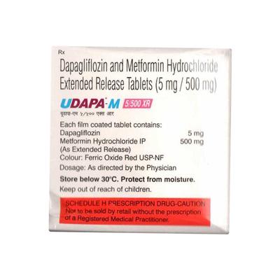 UDAPA M XR 5/500mg Tablet 10's - Diabetes-Ant