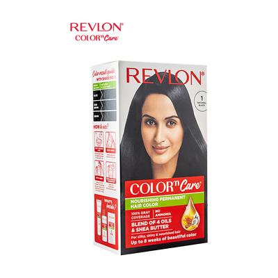 Revlon Color N Care Permanent Hair Color Cream- Natural Black 1N 40 Gm - Crème