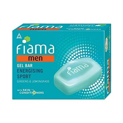 Fiama Men Energizing Sport Gel Bar with Ginseng and Lemongrass with skin conditioners 125 gm - Soaps