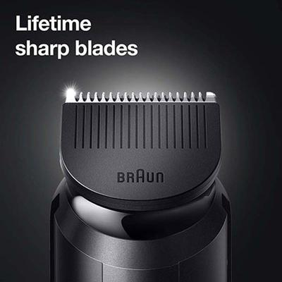 Braun MGK3321, 6-in-1 Beard Trimmer for Men from Gillette, All-in-One Tool, 5 attachments, Advanced German Engineering Black and Vibrant Green 240 gm - Grooming Kits