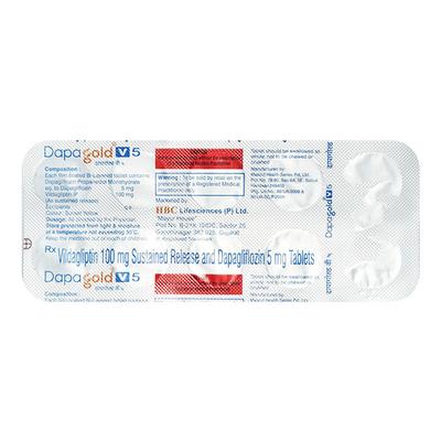DAPAGOLD V 5 Tablet 10's - Diabetes-Ant