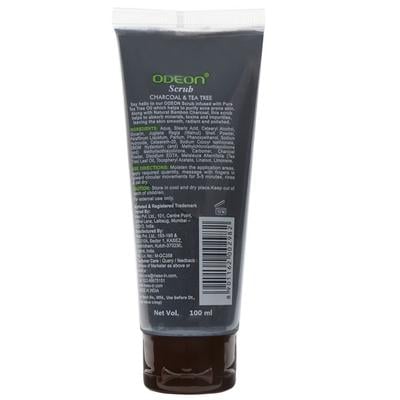 Odeon Charcoal & Tea Tree Face And Body Scrub 100 ml - Scrubs & Exfoliants