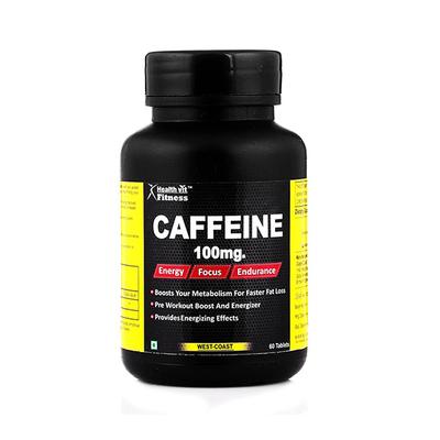 Healthvit Fitness Caffeine- Tablets (Energy, Focus & Endurance) 60's - General Health