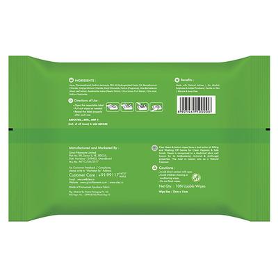 Clea Neem & Lemon Hand Sanitizing Wipes With 99.99% Germ Killl Formula 10's - Hand Sanitizer