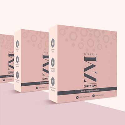 Zayn & Myza Glint & Glow Glam Blush + Highlighter Duo 8 gm - Blush Brush