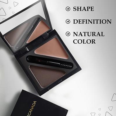 Faces Canada Hd Shape Up Brow Kit - Brown 02 Eyebrow Duo Kit - Wax & Powder With Brush 1's - Eyebrow Pencils & Enhancers