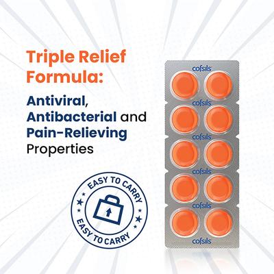 Cofsils Lozenges - Ginger Lemon 10's - Sore Throat Lozenges