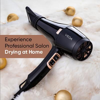 Vega Pro-Xpert 2200W Professional Hair Dryer With 2 Speed/3 Heat Settings, Diffuser & 2 Nozzles, (Vhdp-03) - Hair Dryers