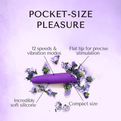 Libertee Dia Violet Mini Bullet Rechargeable Massager 12 Modes & Intensities 1's - Massagers And Vibrators