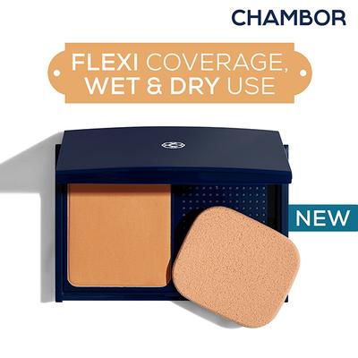 Chambor Studio Pro 2-In-1 Powder Foundation, Dual-Use Wet & Dry, Long-Lasting Matte Finish, N 103 15 gm - Foundation