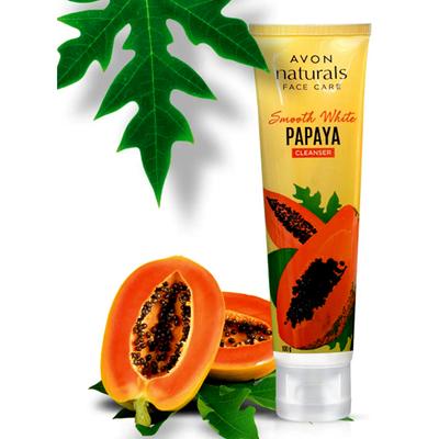 Avon Naturals Face Care Smooth Glow Papaya Cleanser 100gm - Face Wash & Cleansers