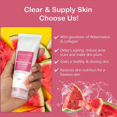 Glamveda Watermelon & Collagen Peel Firming & Anti Aging Off Mask For WomenReduces Signs Of Ageing 100 ml - Masks & Peels