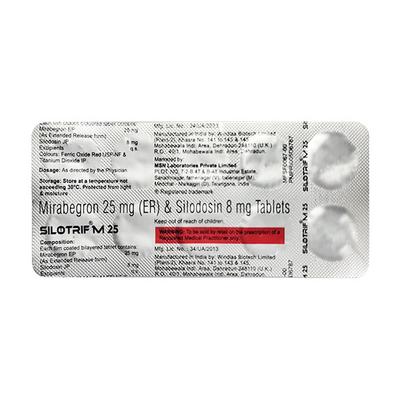 SILOTRIF M 25 Tablet 10's - Bladder And Prostate Disorders-Dru