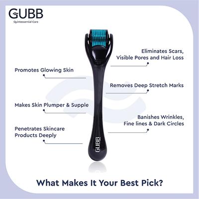 Gubb Derma Roller 540 Needles 0.5 mm 1's - Derma Rollers